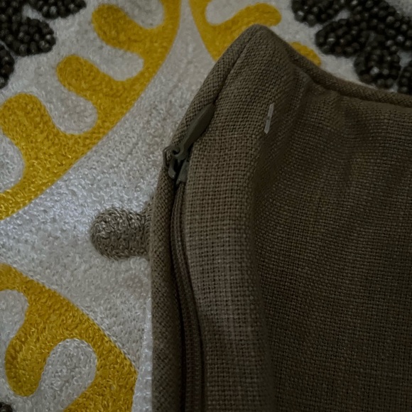 Happy Chic by Jonathan Adler Yellow, Beaded Pillow Approx 17”x17”, polyfill - Picture 5 of 15